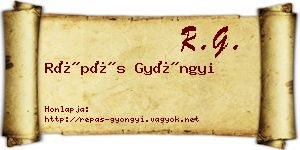 Répás Gyöngyi névjegykártya